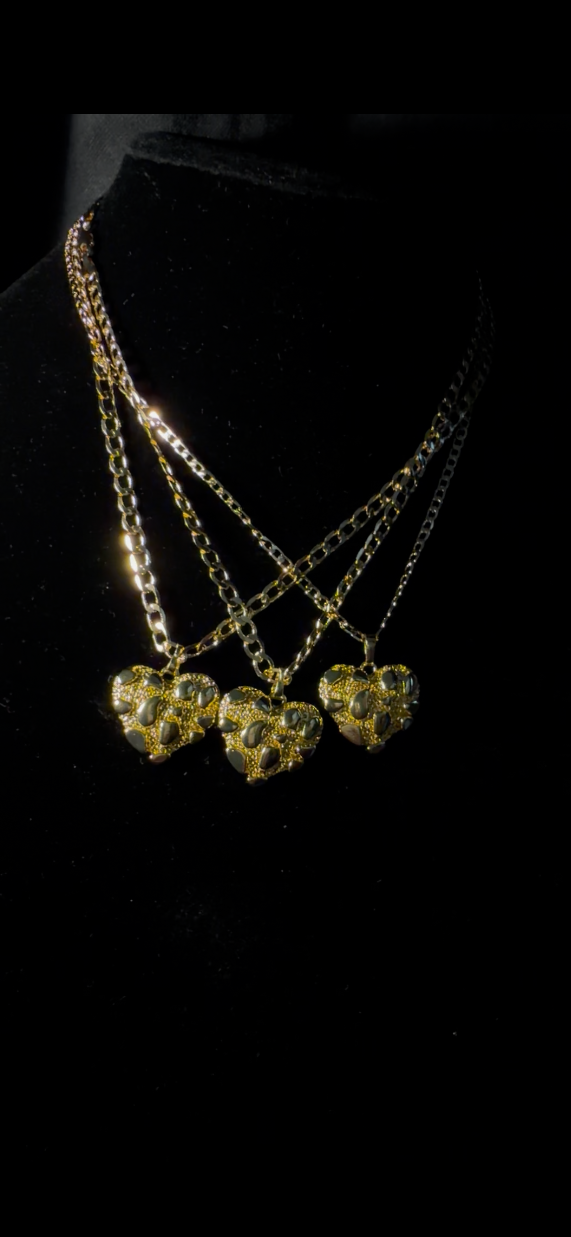 Heart nugget chain
